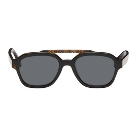 펜디 Fendi Black & Tortoiseshell Bilayer Sunglasses 241693M134024