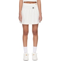 팜엔젤스 Palm Angels 오프화이트 Off-White Pleated Miniskirt 241695F090001