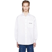 팜엔젤스 Palm Angels White Embroidered Shirt 241695M192016