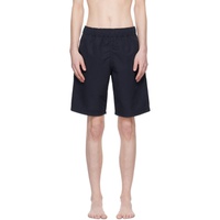 팜엔젤스 Palm Angels Navy Printed Swim Shorts 241695M208001
