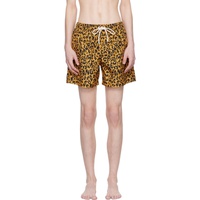 팜엔젤스 Palm Angels Yellow Cheetah Swim Shorts 241695M208006