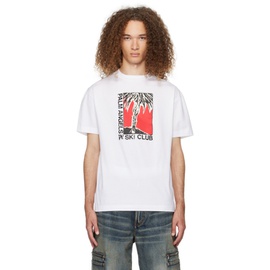 팜엔젤스 Palm Angels White Ski Club Classic T-Shirt 241695M213018