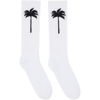팜엔젤스 Palm Angels 오프화이트 Off-White The Palm Socks 241695M220005