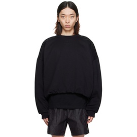 우영미 WOOYOUNGMI Black Bungee-Style Drawstring Sweatshirt 241704M204010