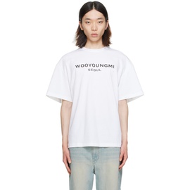 우영미 WOOYOUNGMI White Printed T-Shirt 241704M213005