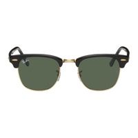레이밴 Ray-Ban Black & Gold Clubmaster Classic Sunglasses 241718M134027