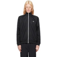 Fred Perry Black Contrast Tape Track Jacket 241719M180001