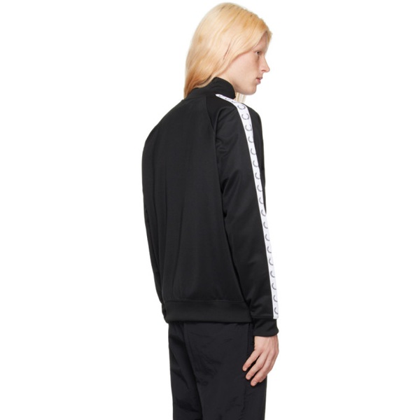  Fred Perry Black Contrast Tape Track Jacket 241719M180001