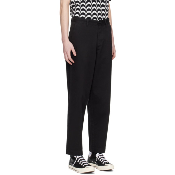  Fred Perry Black Straight Leg Trousers 241719M191004