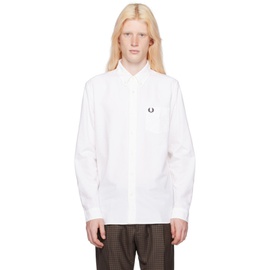Fred Perry White Embroidered Shirt 241719M192003