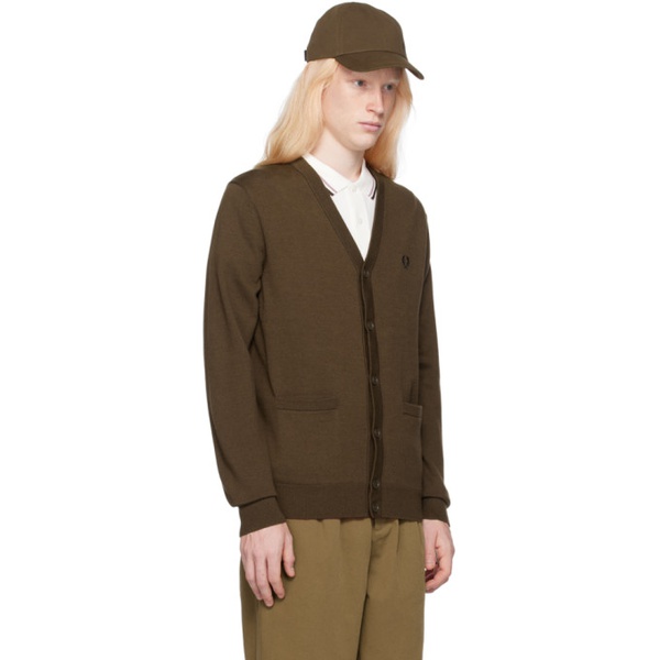  Fred Perry Brown Classic Cardigan 241719M200001