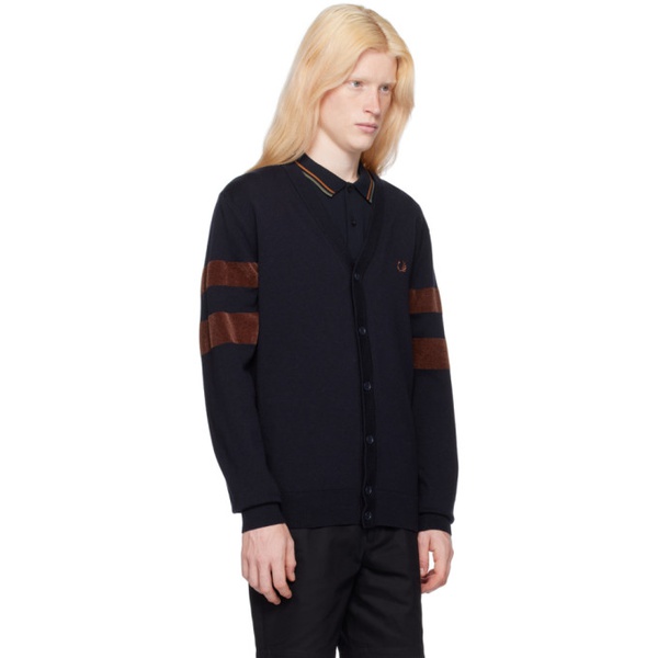  Fred Perry Navy Tipping Cardigan 241719M200002