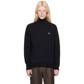 Fred Perry Black Embroidered Turtleneck 241719M201001