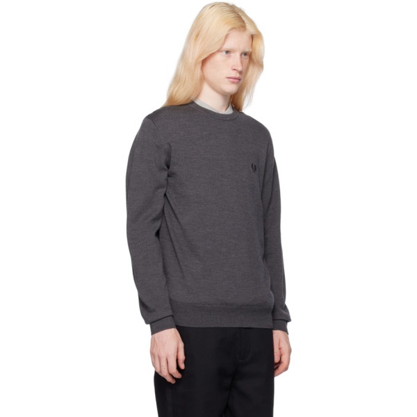  Fred Perry Gray Classic Sweater 241719M201003