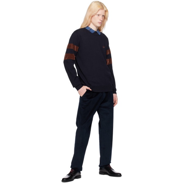  Fred Perry Navy Tipping Sweater 241719M201005