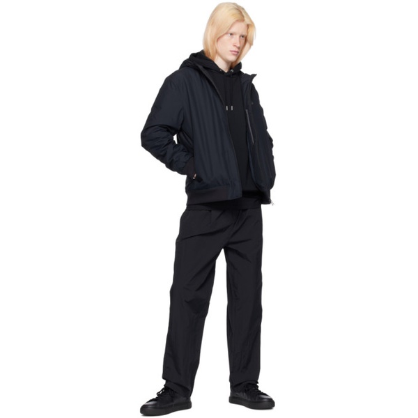  Fred Perry Black Tipped Hoodie 241719M202006
