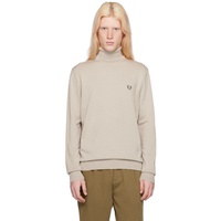 Fred Perry Taupe Embroidered Turtleneck 241719M205000
