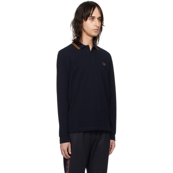  Navy The Fred Perry Long Sleeve Polo 241719M212008