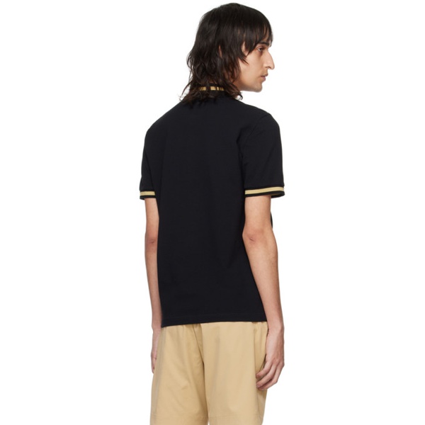  Fred Perry Black Embroidered Polo 241719M212015