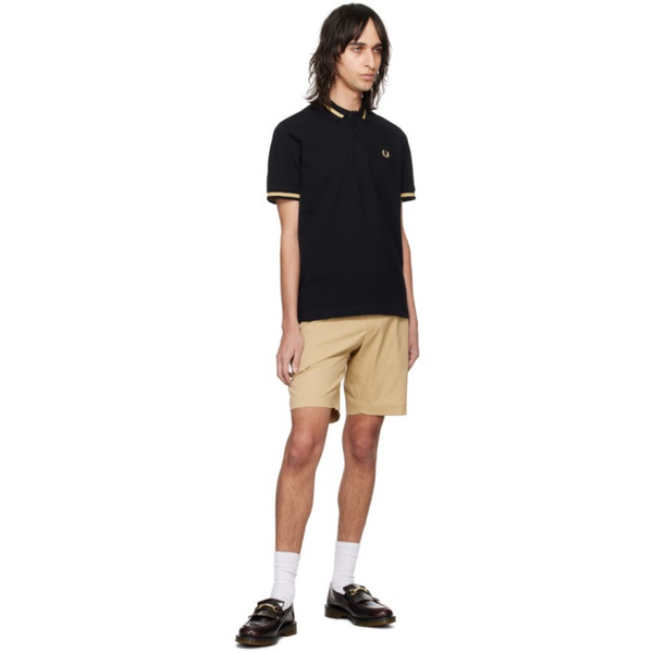  Fred Perry Black Embroidered Polo 241719M212015