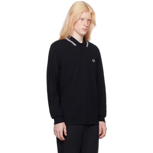  Black The Fred Perry Long Sleeve Polo 241719M212018