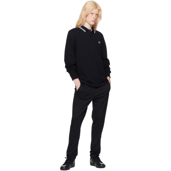  Black The Fred Perry Long Sleeve Polo 241719M212018