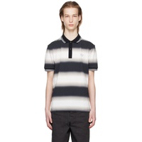 Fred Perry Black & White Striped Polo 241719M212027