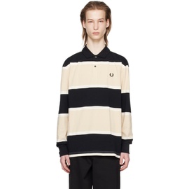Fred Perry Black & Beige Striped Polo 241719M212028