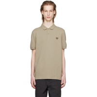 Fred Perry Taupe Embroidered Polo 241719M212033