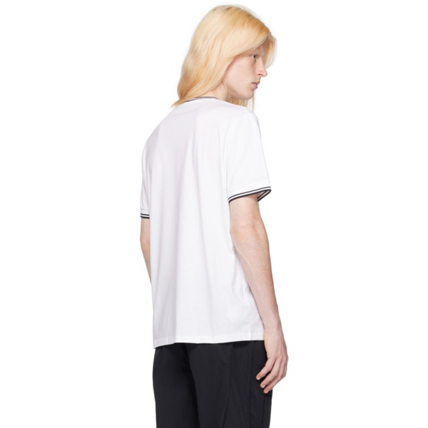  Fred Perry White Twin Tipped T-Shirt 241719M213003
