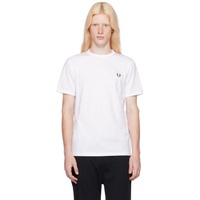Fred Perry White Ringer T-Shirt 241719M213005