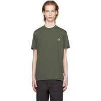 Fred Perry Green Warped Graphic T-Shirt 241719M213009