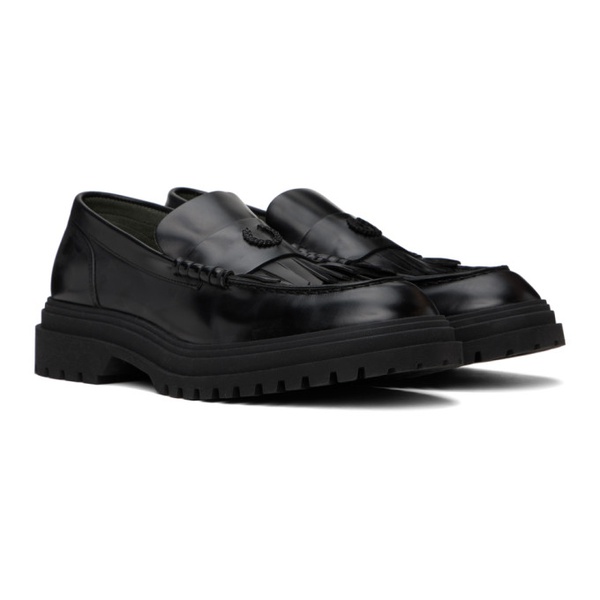  Fred Perry Black Fringed Loafers 241719M231002