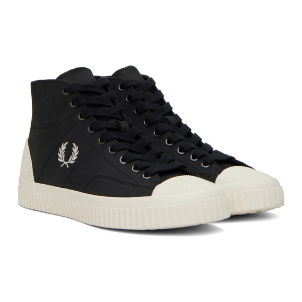  Fred Perry Black Mid Hughes Sneakers 241719M236001