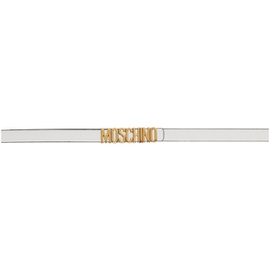 모스키노 Moschino White Logo Belt 241720F001001