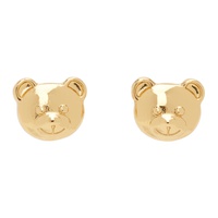 모스키노 Moschino Gold Teddy Bear Small Earrings 241720F022000