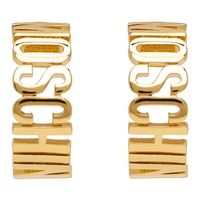 모스키노 Moschino Gold Lettering Earrings 241720F022002