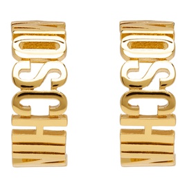 모스키노 Moschino Gold Lettering Earrings 241720F022002
