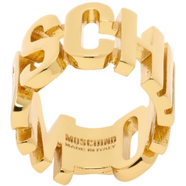 모스키노 Moschino Gold Lettering Logo Ring 241720F024000
