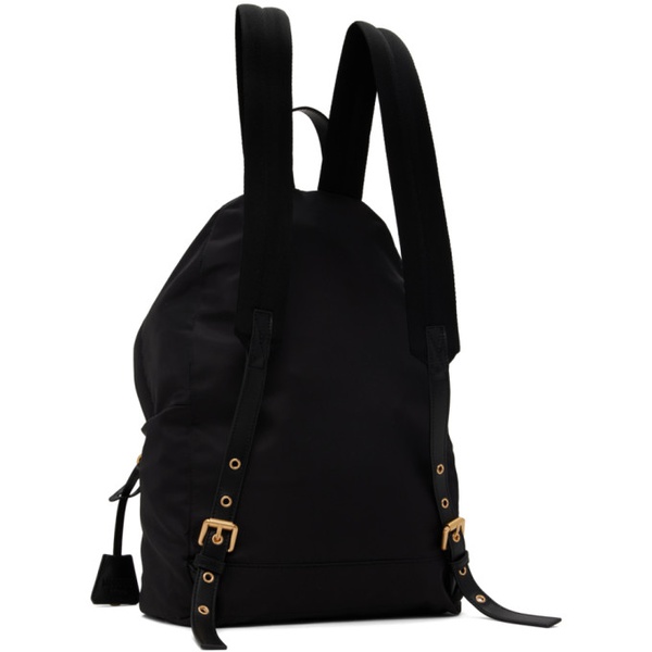  모스키노 Moschino Black Logo Backpack 241720F042000