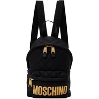 모스키노 Moschino Black Quilted Backpack 241720F042002