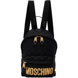 모스키노 Moschino Black Quilted Backpack 241720F042002