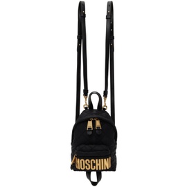 모스키노 Moschino Black Mini Quilted Backpack 241720F042004