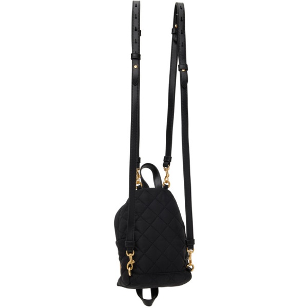  모스키노 Moschino Black Mini Quilted Backpack 241720F042004