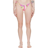 모스키노 Moschino Multicolor Printed Bikini Bottom 241720F105005