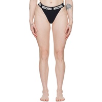 모스키노 Moschino Black Bonded Bikini Bottom 241720F105006