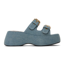 모스키노 Moschino Blue Buckles Sandals 241720F124026