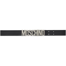 모스키노 Moschino Black Logo Belt 241720M131004