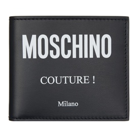 모스키노 Moschino Black Logo Wallet 241720M164005