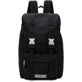 모스키노 Moschino Black Logo Backpack 241720M166000